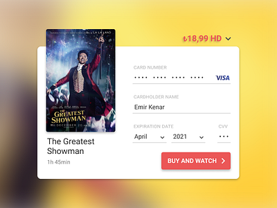 Credit Card Checkout — Daily UI Challenge #002 credit card dailyui figma film ui movie ui ui