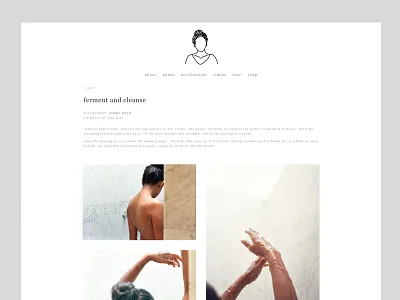 Website design for Rupi Kaur artist branding clean contemporary design poetry simple ui web design website