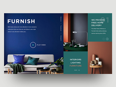 Conceptual web UI exploration creative design exploration furniture idea layout minimal template typography ui ux web