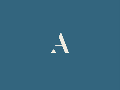 A - Logotype Work-in-Progress a blue branding custom geometric letterform lettering logo monogram