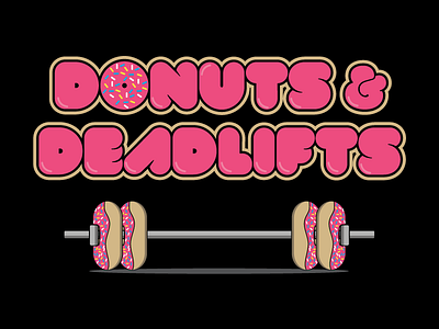 Donuts & Deadlifts deadlifts donuts fitness food gym illustration sweets treats type workout