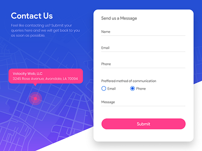 Contact Us - Daily UI #028 contact us dailyui