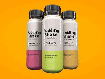 Pudding Shake 1.0 3d bottle c4d cinema 4d dessert mango melon pudding strawberry