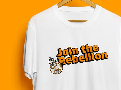 BB8 T-Shirt - Illustration bb8 flat rebelion shirt star wars tshirt