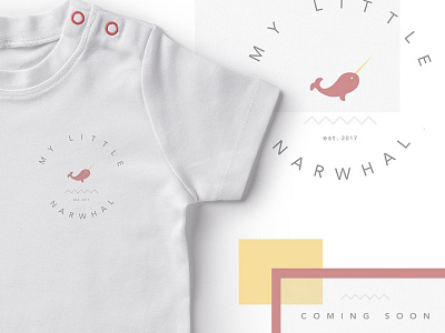 My Little Narwhal apparel design brand design branding clothing design logo ui web design