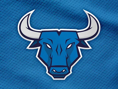 Bull blue bull logo mascot sport sports