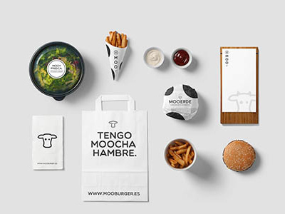 ¡Mooooo! Burger Bar Identity bar burger identity