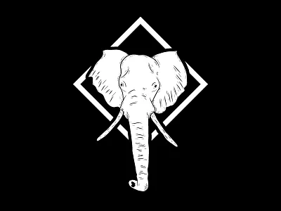 Elephant animal drawing elephant icon illustration mark sketch