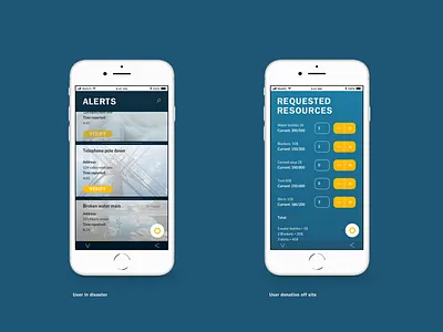 Echo - Natural disaster relief interaction design product design uiux user experience. user interface