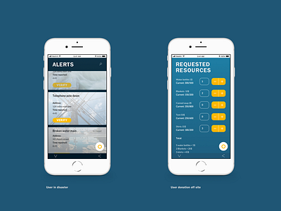 Echo - Natural disaster relief interaction design product design uiux user experience. user interface