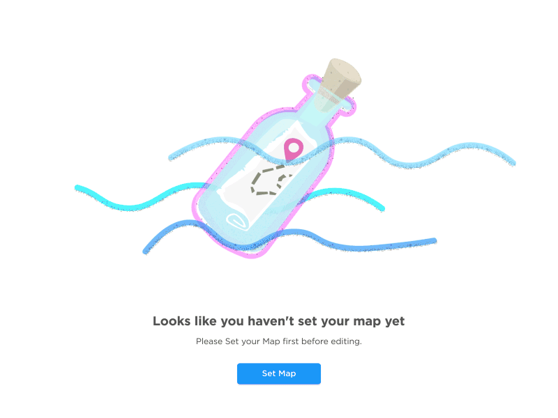 Map Editor Empty State animation empty state illustration