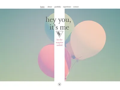 Portfolio Landing Page balloons landing page portfolio web
