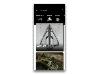 Star Citizen Ship Explorer Concept animation app game gif interaction iphone mobile spaceship star citizen swipe videogame