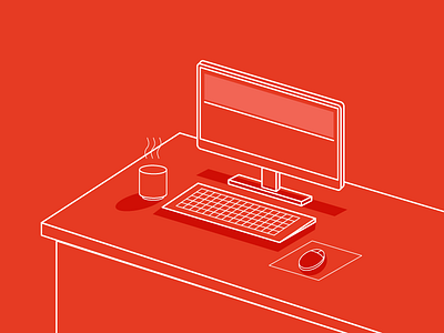 Workstation computer design digital illustration drawing icon illustration isometric isometric illustration workspace workstation