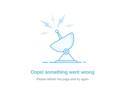 Error State communication error illustration satellite server state wix