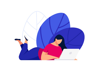 Internet 2 banner flat girl internet laptop media network social user vector web