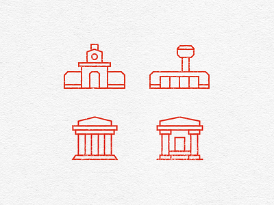 Buildings airport building house icon monument railway station