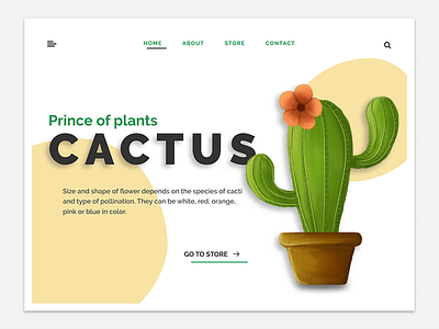 Landing Page — Daily UI Challenge #003 cactus dailyui figma landing page prince of plants ui