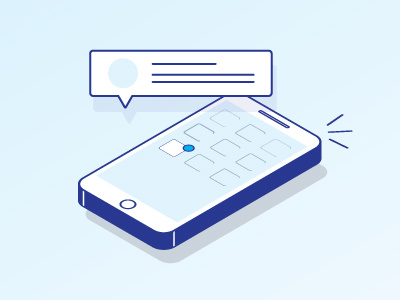 Push Notifications illustration isometric message mobile notifications push notifications