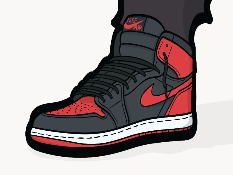 jordan 1 bred cartoon