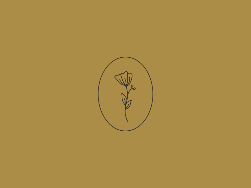 Flowers badge flowers icon illustration
