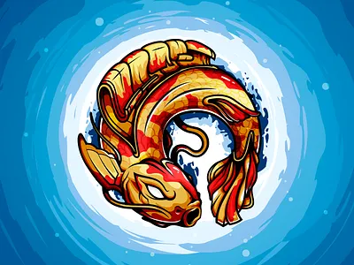 GOLD KOI branding color concept design graphic illustration illustrator logo typography vector