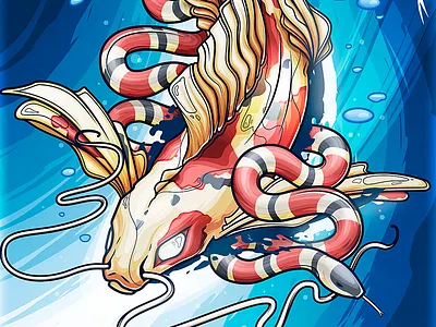 GUCCI KOI branding color concept design graphic illustration illustrator logo typography vector