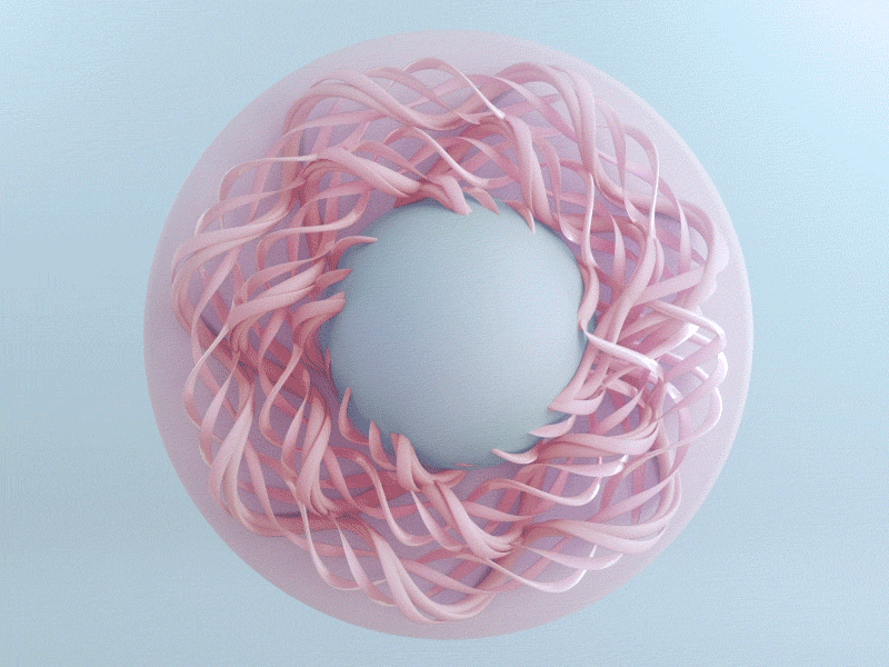 The SUN 3d c4d cgi gum houdini octane pastel pink