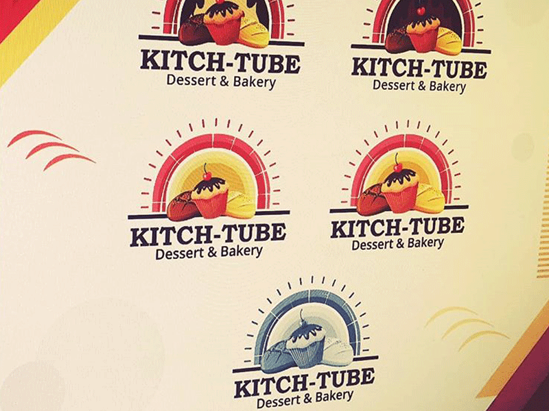 Kitch Tube art brand cake channel cook design illustrator kitch logo