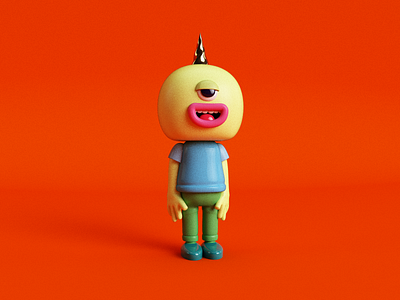 Happy Little Cyclops. 3d 3d design c4d character character design cyclops davegamez design graphic graphicdesign illustration render