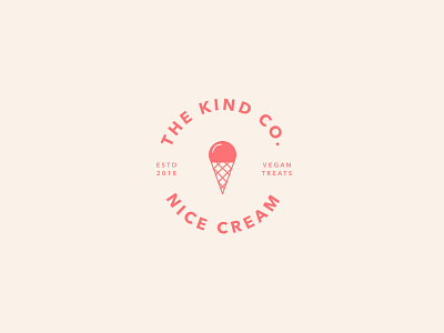 The Kind Co. Logo brand ice cream identity illustration logo sketchapp typography vector vegan