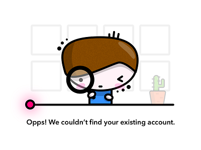 No Account Found Screen error kawaii