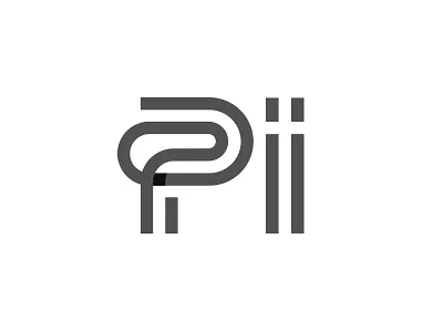 PI custom font modern monogram shadow simple typography