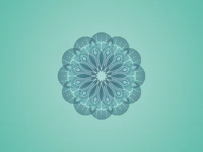 Mandala.. 2.0? aqua flower geometry green illustration mandala sacred geometry vector