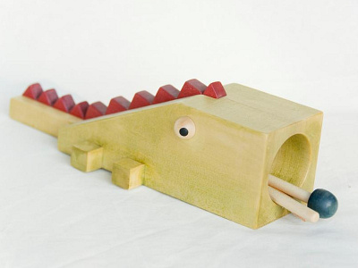 Crocodile aligator child children crocodile drum fun green lizzard toy toys wood wooden