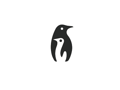 Penguin / family artic blue brand branding design family icon illusion logo mark monogram penguin