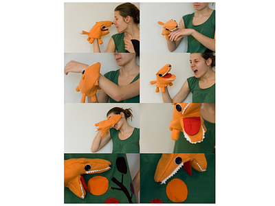 Fun With the Fox animal fox orange puppet sew toy toys