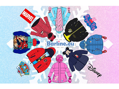 Winter jackets for children - banner presentation apparel banner cad children clothes cute disney jacket kids sweet symmetry winter