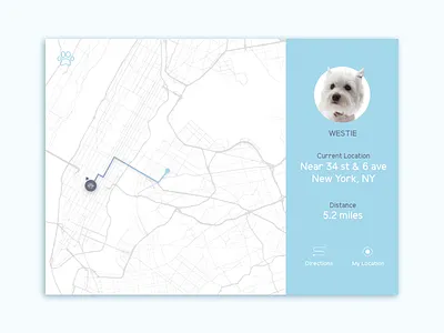 Daily UI Challenge #020: Location Tracker 100 day ui challenge daily ui location tracker ui ux westie