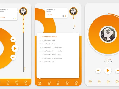 Day 001 - Music Player app clean interface music photoshop simple ui xd