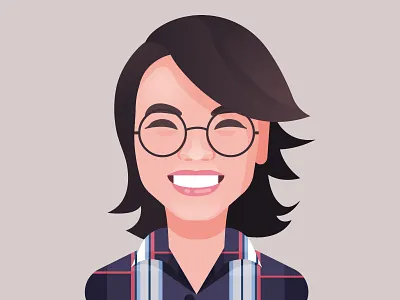 It's Kyle! avatar character face girl glasses illustration kyle minimal people portrait smile vector