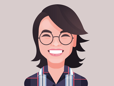 It's Kyle! avatar character face girl glasses illustration kyle minimal people portrait smile vector