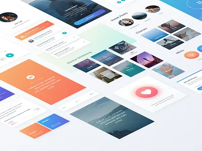 Style Tiles for Psyt clean health health care medical meditation mental personal development style tiles ui ui kit user interface