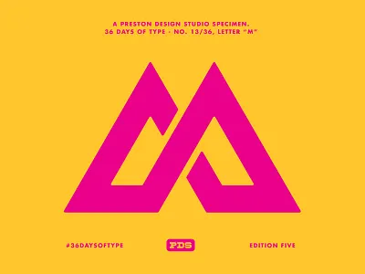 36 Days Of Type - M 36daysoftype geometric icon identity lines logo monogram shapes symbol triangle typography vector