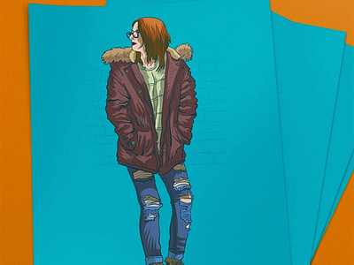 Girl wearing parka girl parka winter