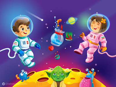 Space illustartion joda space starwars