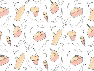 Dessert pattern design graphic design illustration pattern