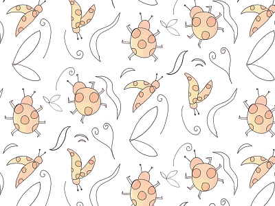 Ladybug pattern design graphic design illustration pattern