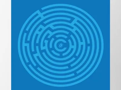 Magic Hat labrynth maze. abstract brewery logo maze