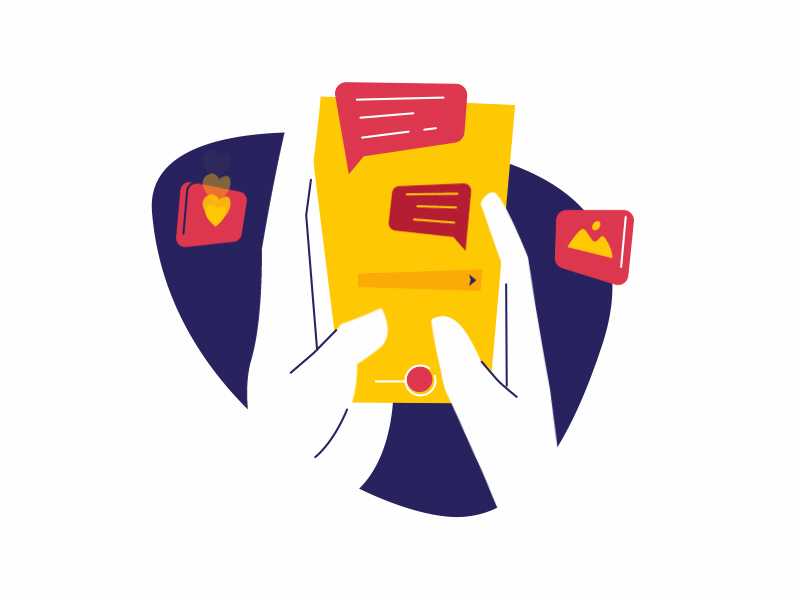 Chat Time animation app chat icon message motion phone text ui ux